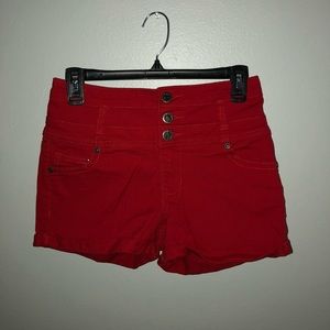 Bright Red Shorts - Used